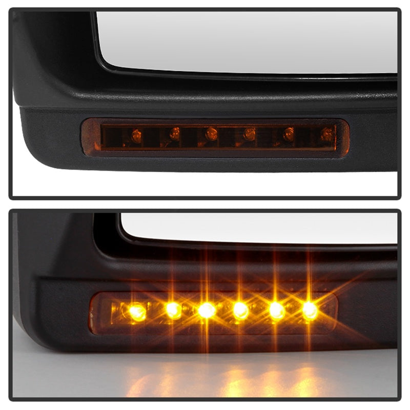 Xtune Ford F150 07-14 Power Heated Amber LED Signal Telescoping Mirror Left MIR-FF15007S-PWH-AM-L, veteran owned performance shop