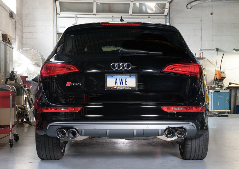 AWE Tuning Audi 8R SQ5 Touring Edition Exhaust - Quad Outlet Chrome Silver Tips - DTX Performance