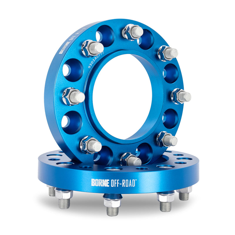 Mishimoto Borne Off-Road Wheel Spacers 8x180 124.1 32 M14 Blue - DTX Performance