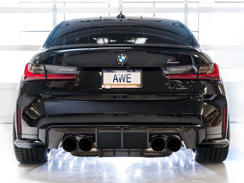 AWE Track Edition Catback Exhaust for BMW G8X M3/M4 - Diamond Black Tips - DTX Performance