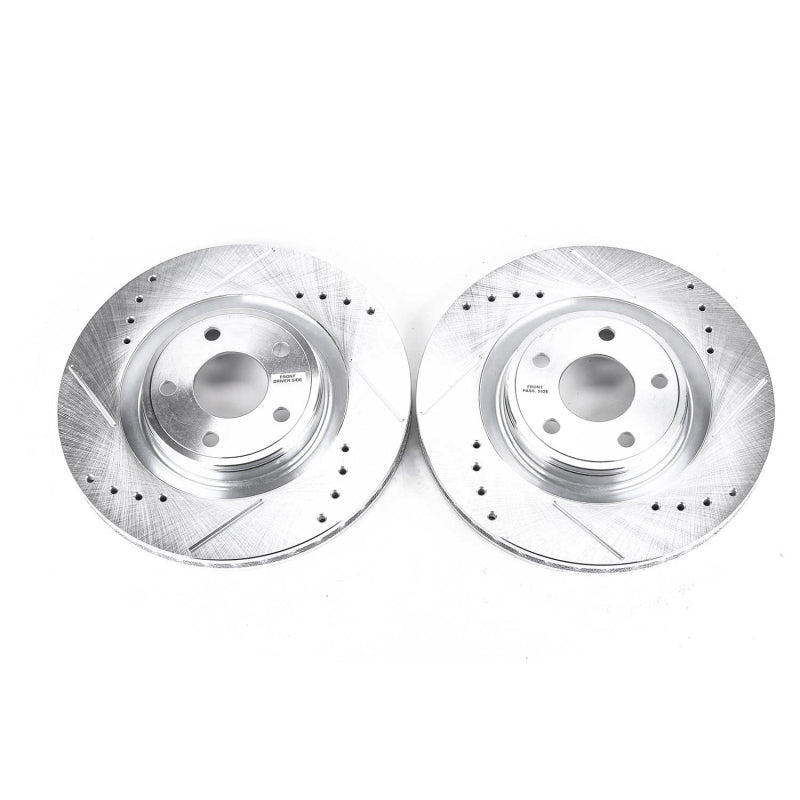 Power Stop 07-10 Chevrolet Cobalt Front Evolution Drilled & Slotted Rotors - Pair - DTX Performance