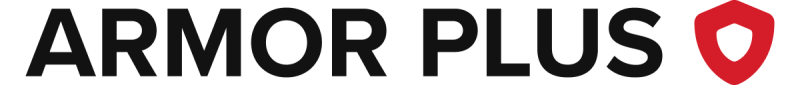 ARMOR PLUS logo with red shield icon