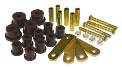 Prothane 64-73 Ford Mustang Rear Spring Bushings w/ HD Shackle Kit - Black, performance car parts, suspension kits