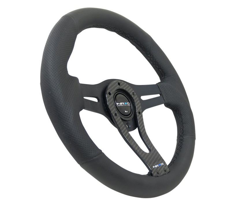 NRG Reinforced Steering Wheel (320mm) w/Carbon Center Spoke, performance car parts at DTX Performance.