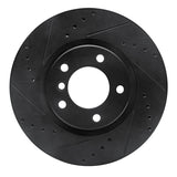 R1 95-02 BMW M3 Right Front Drilled & Slotted Black Brake Rotor