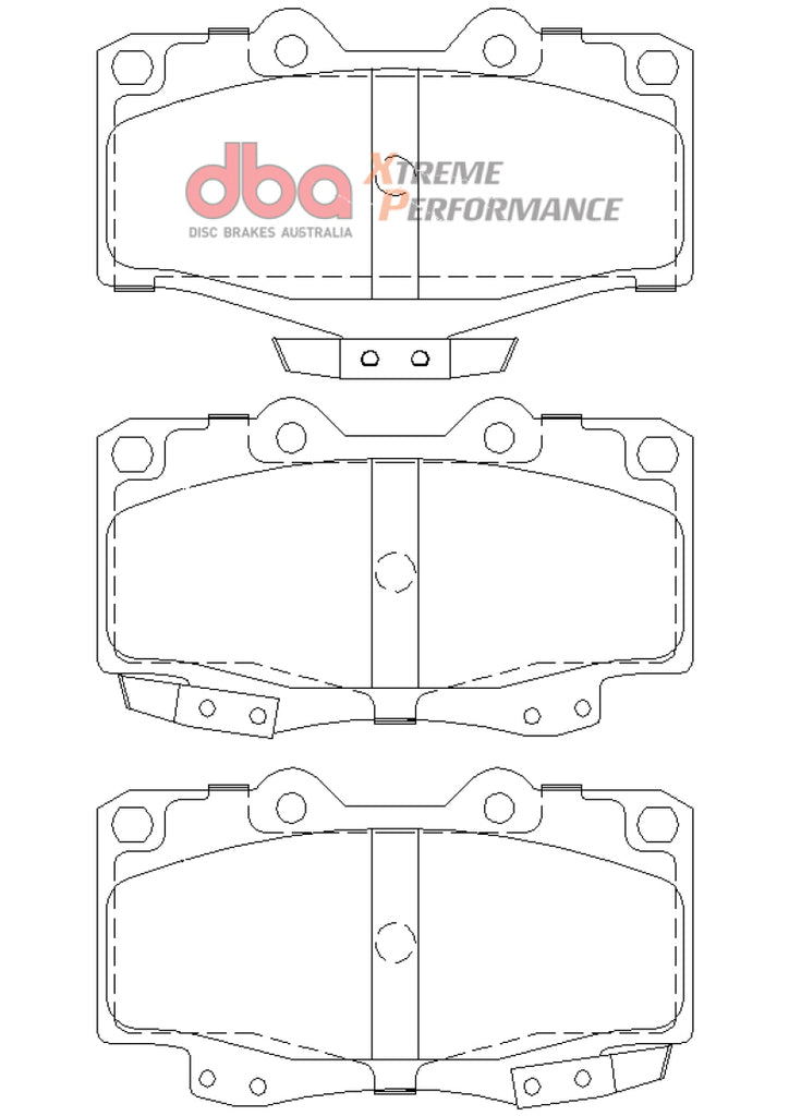 DBA 92-99 Toyota Land Cruiser XP Performance Front Brake Pads - DTX Performance