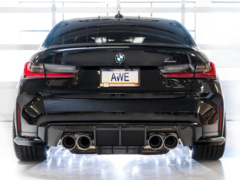 AWE SwitchPath Catback Exhaust for BMW G8X M3/M4 - Chrome Silver Tips - DTX Performance