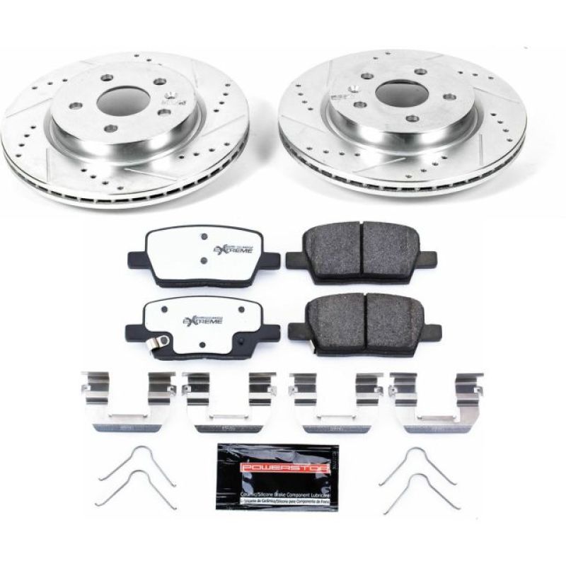 Power Stop 16-18 Cadillac CT6 Rear Z26 Street Warrior Brake Kit performance car parts