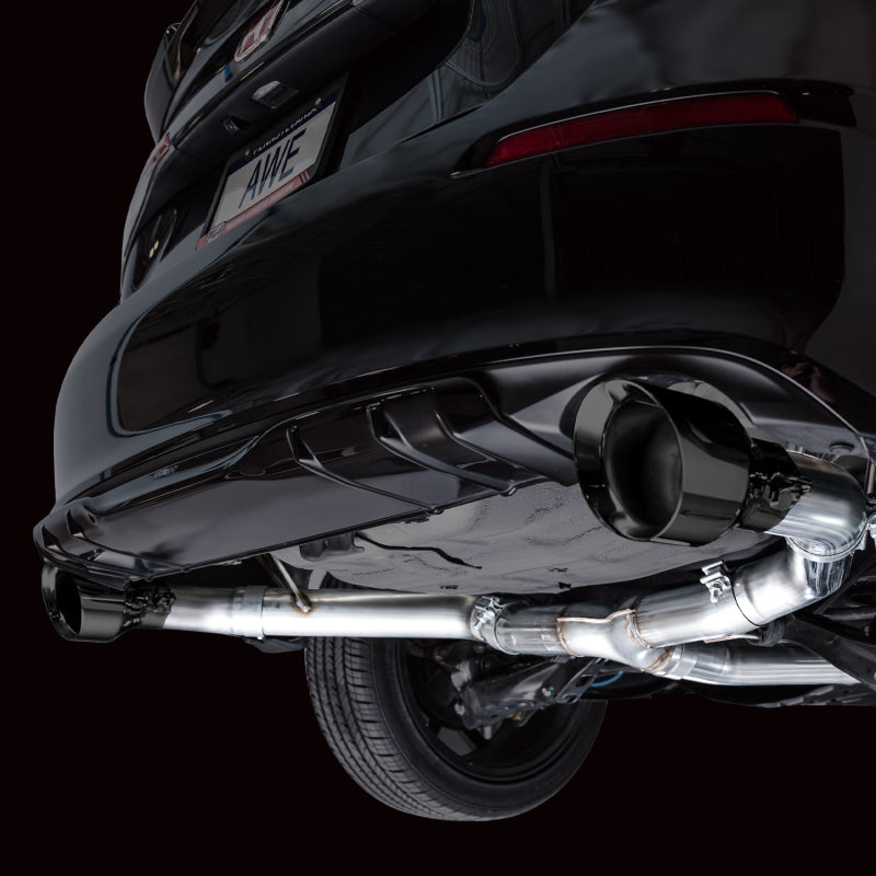 AWE Tuning 22+ Honda Civic Si/Acura Integra Track Edition Catback Exhaust - Dual Diamond Black Tips - DTX Performance