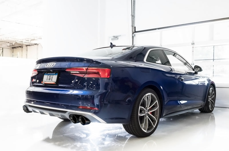 AWE Tuning Audi B9 S5 Coupe 3.0T Track Edition Exhaust - Diamond Black Tips (102mm) - DTX Performance