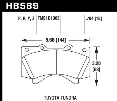Hawk 08-10 Toyota Land Cruiser / 07-10 Tundra Super Duty Street Front Brake Pads - high performance DTX Performance