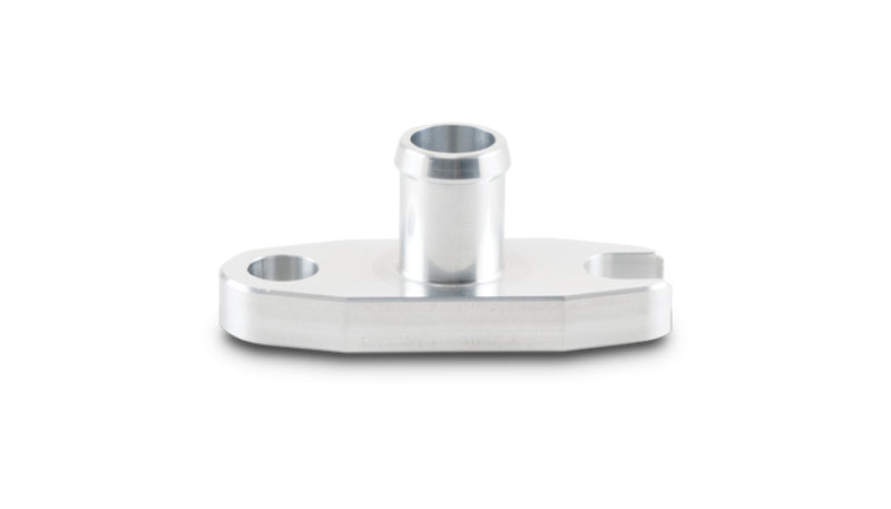 Vibrant Oil Drain Flange w/5/8in OD Male Neck, ideal for performance upgrades, available at DTX Performance, a veteran owned performance shop