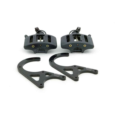 Brembo 01-02 Viper RT-10/GTS/92-00 Viper RT-10/GTS Rear GT BBK 1 Piston Cast 2pc Hand-Brake-Black by DTX Performance