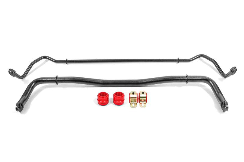 BMR 08-20 Dodge Challenger Front/Rear Sway Bar Kit w/ Bushings - Black Hammertone - DTX Performance