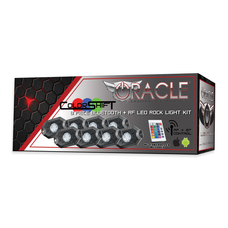 Oracle Bluetooth + RF Underbody Rock Light Kit - 8 PCS - ColorSHIFT performance lighting for off-road vehicles, by DTX Performance.