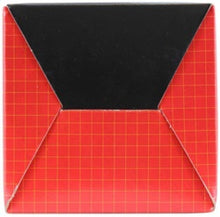 Load image into Gallery viewer, Red and black grid-patterned folded paper