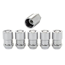 McGard Wheel Lock Nut Set - 5pk. (Cone Seat) M12X1.5 / 3/4 Hex / 1.46in. Length - Chrome; performance car parts