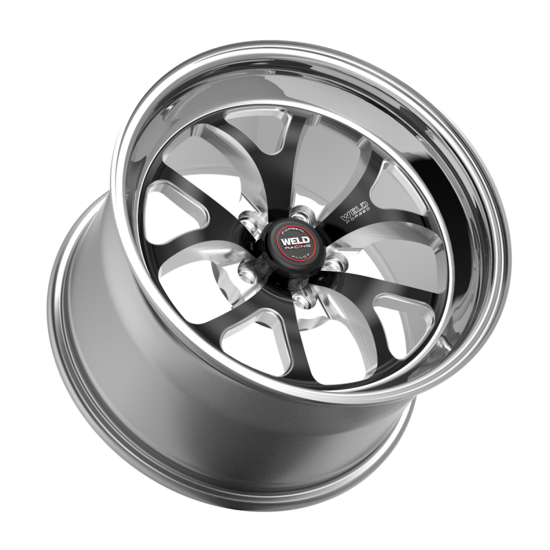Weld S76 17x7 / 5x120.65 / 4.5 BS / 3.18 HB - Black Center - Polished Shell - Non-BL Wheel