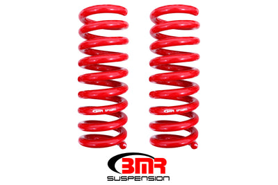 BMR 08-18 Dodge Challenger Rear Lowering Springs 1.25in Drop Performance Version - Red, performance car parts by DTX Performance.