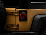 Raxiom 07-18 Jeep Wrangler JK Axial Series Halo LED Tail Lights- Black Housing (Clear Lens)