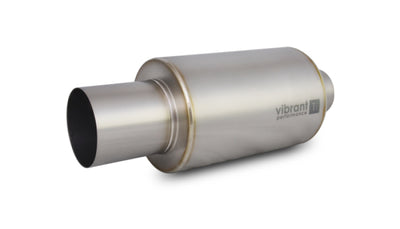 Vibrant Titanium Muffler w/Straight Cut Natural Tip 2.5in. Inlet / 2.5in. Outlet, performance car parts