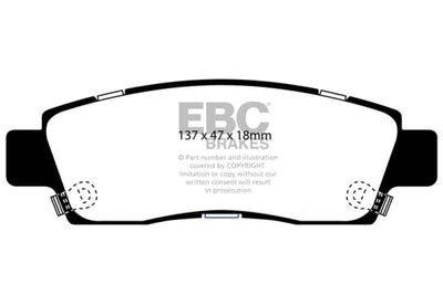 EBC 07+ Buick Enclave 3.6 Greenstuff Rear Brake Pads for performance upgrades
