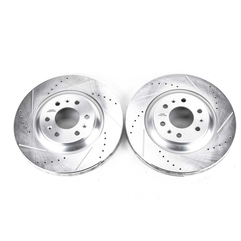 Power Stop 04-09 Cadillac SRX Front Evolution Drilled & Slotted Rotors - Pair - DTX Performance