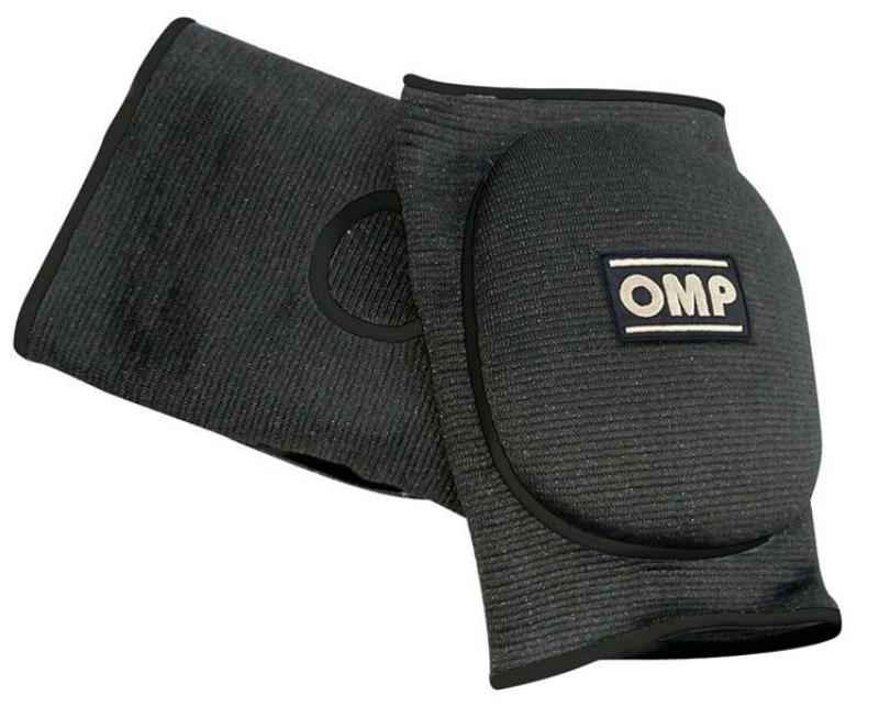 OMP Padded Knee Pads Black for racing, supports high performance car tuning and upgrades, available at veteran owned shop.