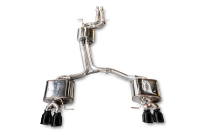 AWE Tuning Audi 8R SQ5 Touring Edition Exhaust - Quad Outlet Diamond Black Tips, performance car parts, DTX Performance shop