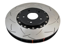 Load image into Gallery viewer, DBA 08+ EVO X Front Slotted 5000 Series 2 Piece Rotor Assembled w/ Black Hat - DTX Performance