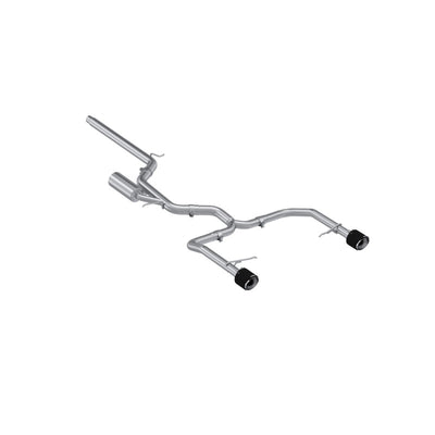 MBRP 2022 VW Jetta GLI 2.0 TSI 3in Cat Back T304 SS exhaust with carbon fiber tips.