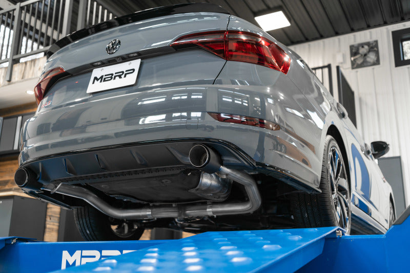 MBRP 19-21 VW Jetta GLI T304 SS 3in Cat-Back Dual Split Rear Exit Exhaust - Carbon Fiber Tips installed at DTX Performance shop