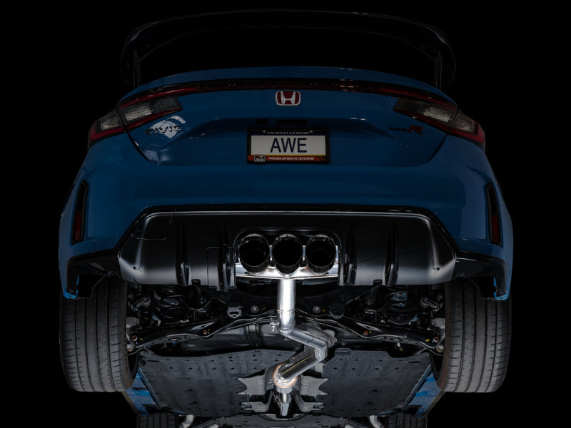 AWE Tuning 2023 Honda Civic Type R FL5 Track Edition Exhaust w/ Triple Diamond Black Tips - DTX Performance