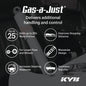 KYB Gas-a-Just strut benefits infographic