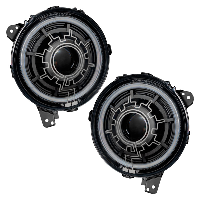 Oracle Lighting 18-22 Jeep Wrangler JL Oculus Bi-LED Projector Headlights - high performance car parts, aftermarket lighting