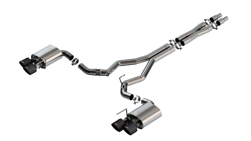 Borla 2024 Ford Mustang Dark Horse 5.0L V8 w/Active Exhaust ATAK Cat-Back Exhaust System - CF Tips - DTX Performance