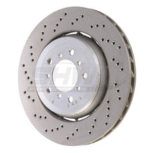 Load image into Gallery viewer, SHW 05-06 BMW M3 3.2L Left Front Cross-Drilled Lightweight Brake Rotor for performance upgrades and high performance brakes