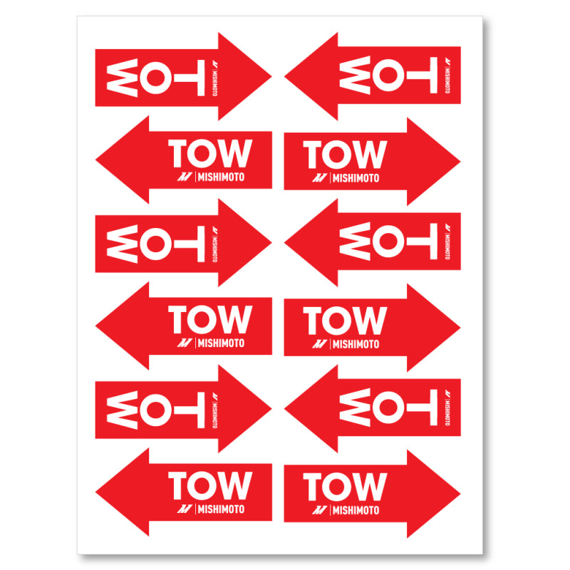 Mishimoto 2022+ Subaru WRX Front Tow Hook Red stickers for performance upgrades at DTX Performance, veteran owned shop