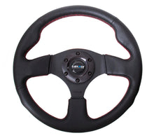 Load image into Gallery viewer, NRG Reinforced Steering Wheel (320mm) Leather w/Red Stitch, performance car parts from veteran owned DTX Performance auto parts shop