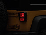 Raxiom 07-18 Jeep Wrangler JK Axial Series Lux LED Tail Lights- Black Housing (Clear Lens)