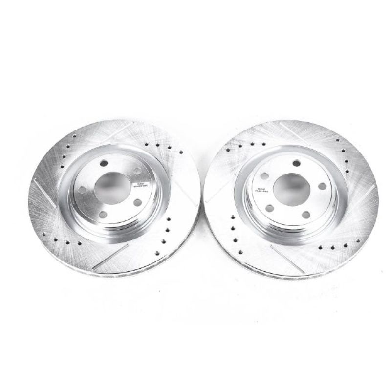 Power Stop 07-10 Chevrolet Cobalt Front Evolution Drilled & Slotted Rotors - Pair - DTX Performance