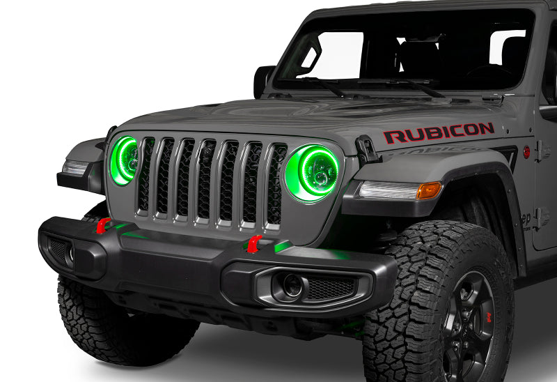 Oracle Jeep Wrangler JL/Gladiator JT 7in. High Powered LED Headlights (Pair) - Dynamic installed on Jeep