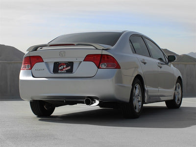 aFe Takeda Exhaust 2.5in Dia 304SS Axle-Back on 06-11 Honda Civic EX Sedan, performance auto parts by DTX Performance