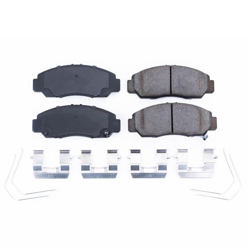 Power Stop 06-15 Honda Civic Front Z17 Evolution Ceramic Brake Pads w/Hardware - DTX Performance