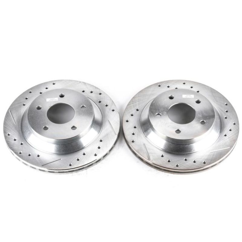 Power Stop 88-95 Chevrolet Corvette Front Evolution Drilled & Slotted Rotors - Pair - DTX Performance