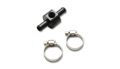 Vibrant Inline Barbed Union for 5/16in ID Hose with 1/8in NPT Port, ideal for performance car parts and upgrades by DTX Performance.