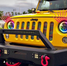 Load image into Gallery viewer, Yellow Jeep with customized LED headlights