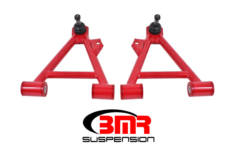 BMR 94-04 Mustang Lower Non-Adj. A-Arms (Coilover Only) w/ Tall Ball Joint (Polyurethane) - Red - DTX Performance