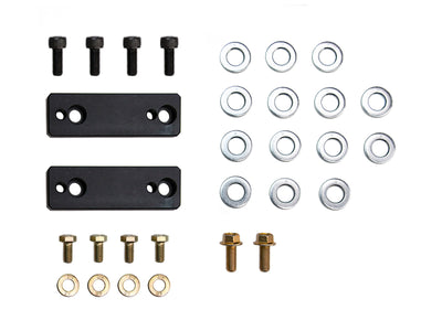 ICON 2010+ Toyota FJ / 2003+ Toyota 4Runner Sway Bar Relocation Kit with hardware set for performance car tuning.