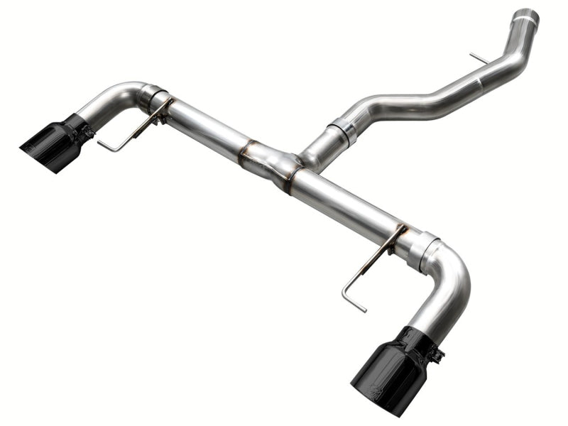 AWE 19-23 BMW 330i / 21-23 BMW 430i Base G2X Track Edition Axle Back Exhaust - Diamond Black - DTX Performance